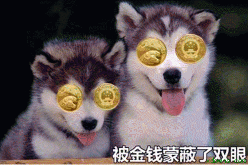 二哈被金钱蒙蔽了双眼微信表情包