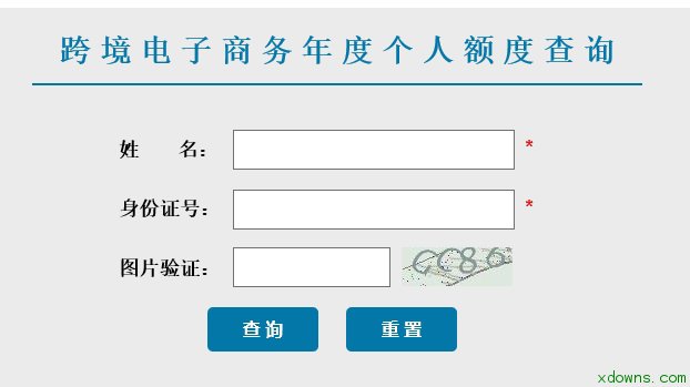 跨境电子商务个人额度查询平台 网页版