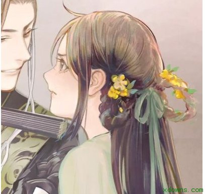 高清古风情头一男一女图片大全是一款关于古风男女的情侣头像图片
